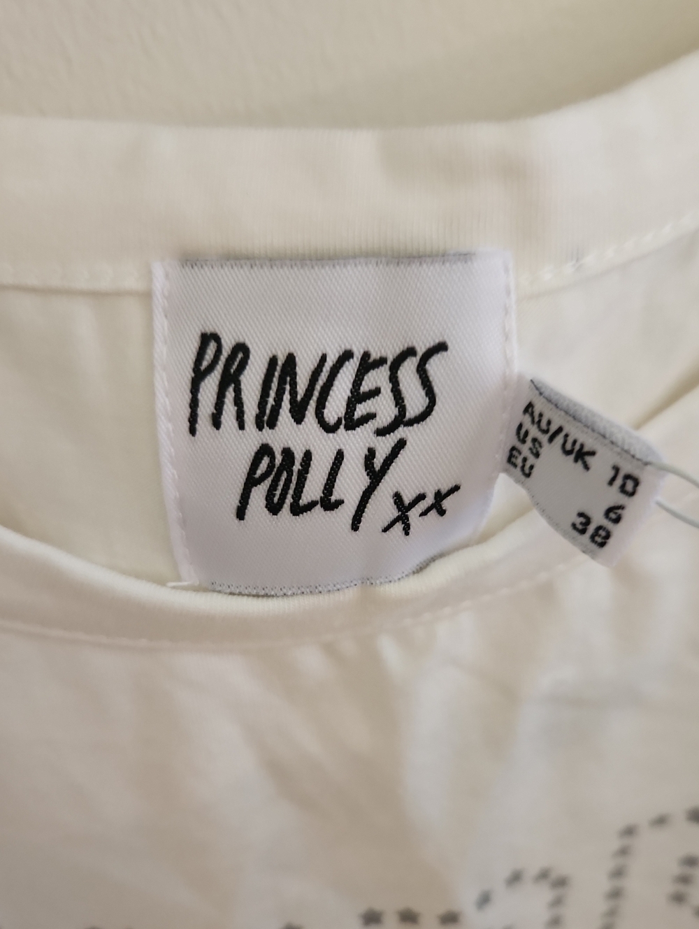 New With Tags Princess Polly Vibe Crop Tank Top - White Size 6 - Picture 5 of 6